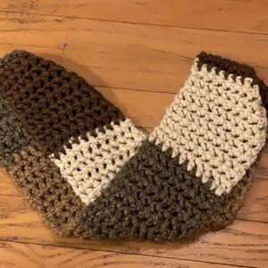 Chunky Knit Scarf in Earth Tones